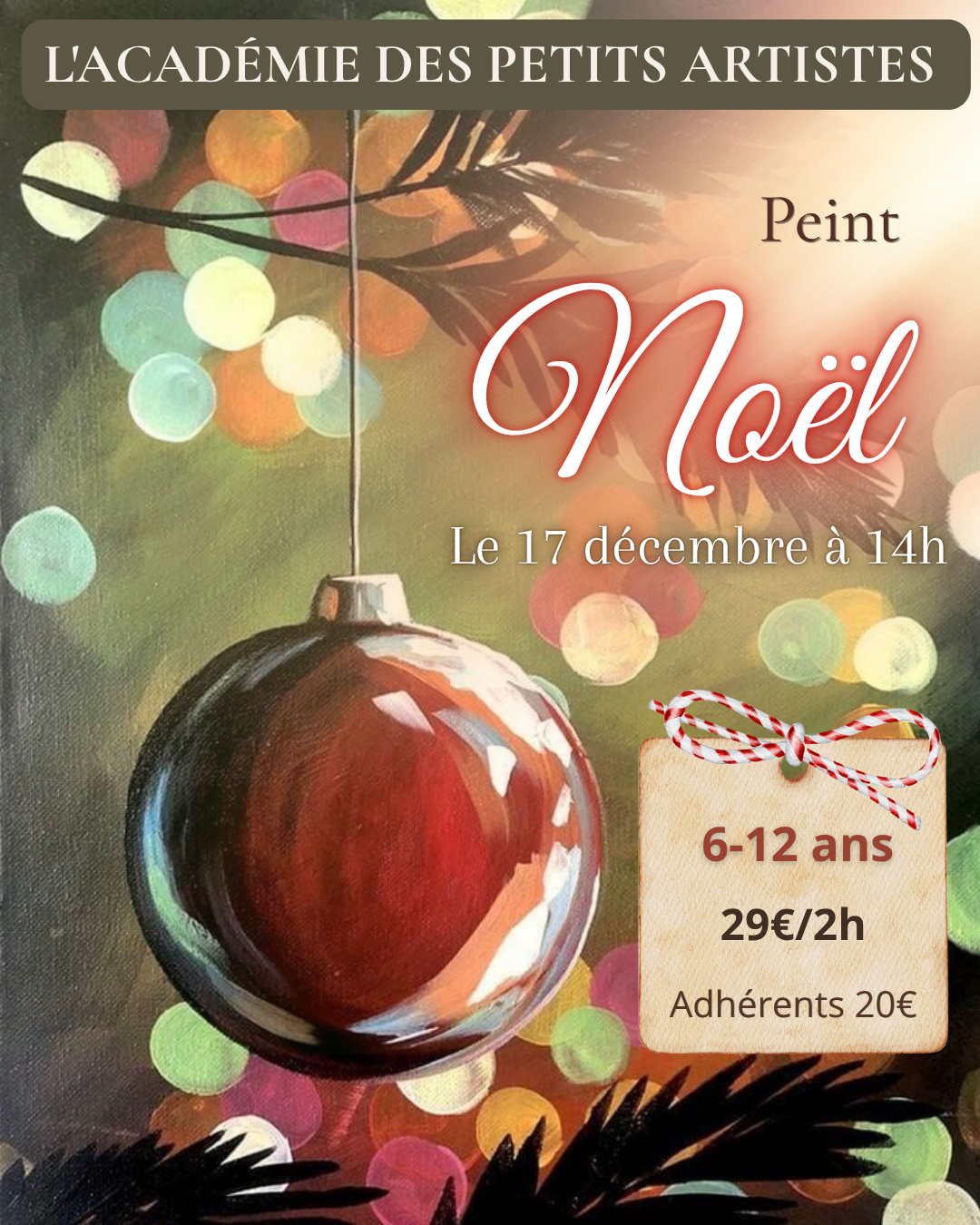 Atelier de Noel : Les Petits Artistes peignent Noel