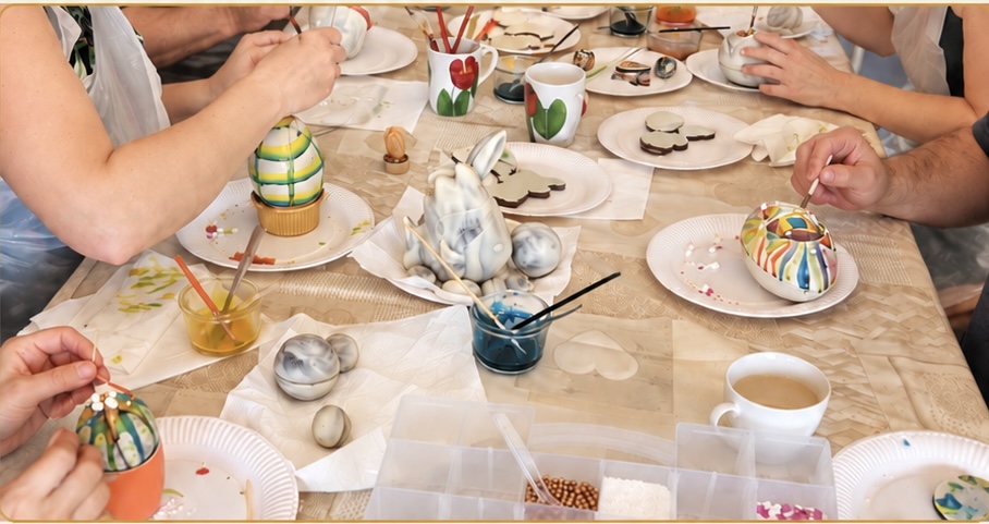 Atelier créatif de peinture sur chocolat sur le thème des Fêtes de fin d’année