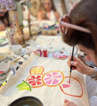 peinture sur tote bag