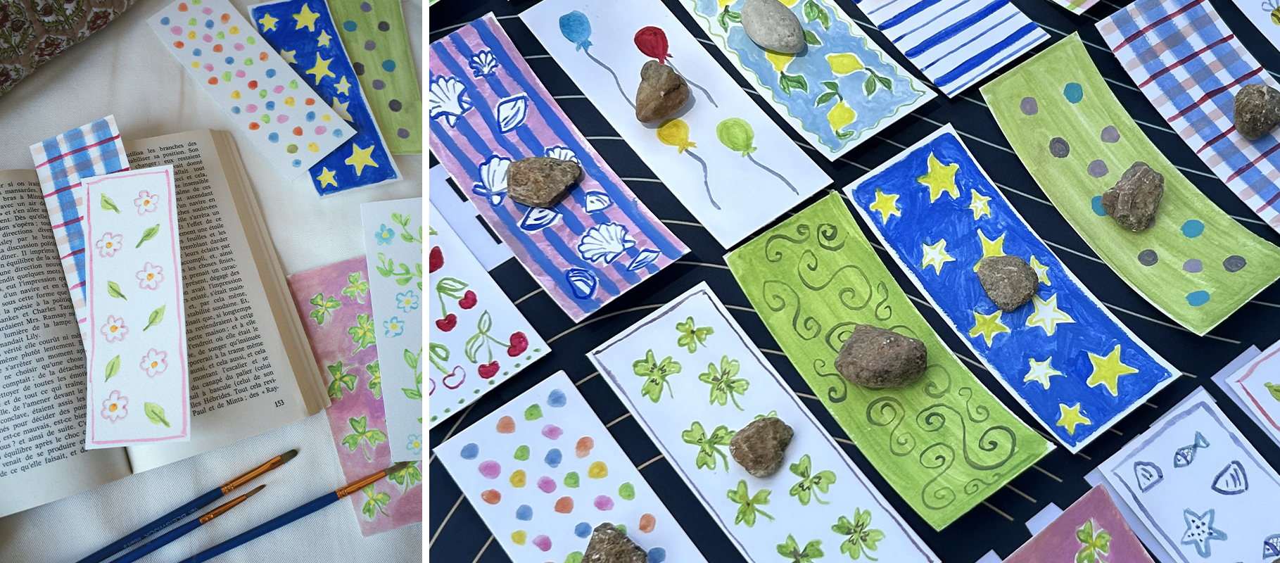 Atelier peinture : personnalise ton marque page !